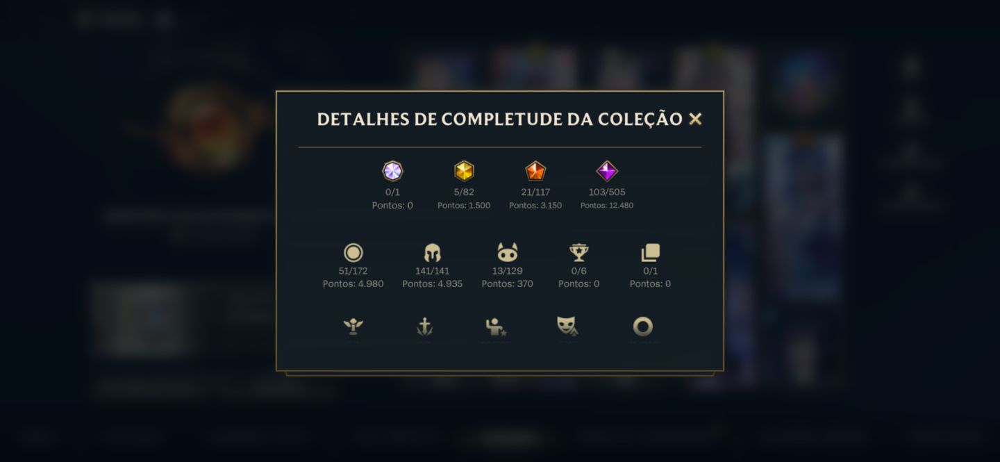 CONTA WILD RIFT COM SKIN PRESTÍGIO E CROMAS MÍTICOS + 180 SKIN TOTAIS
