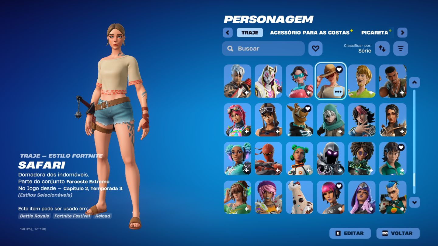 Conta fortnite competitivo, skins cleans, emote raro, picaretas cleans 300+ skin