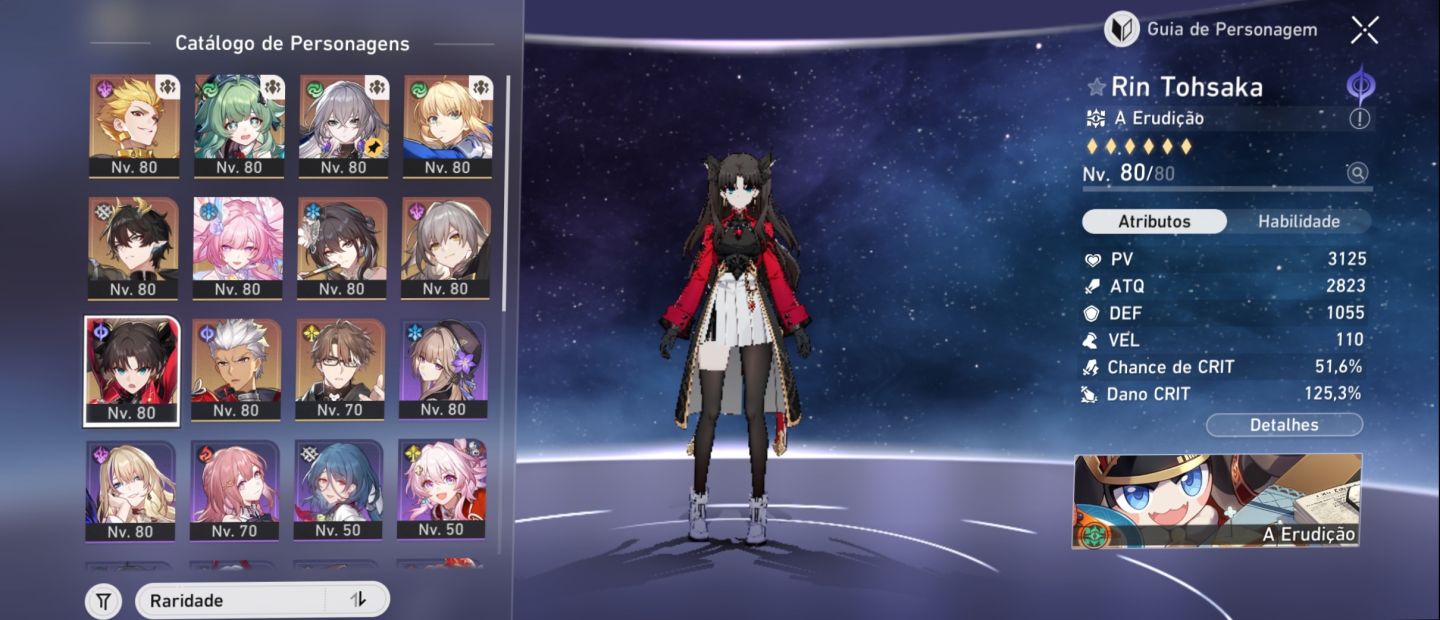 Conta Rank 68 com Pearl e todos os personagens de fate+ Cyrenne e outros!!