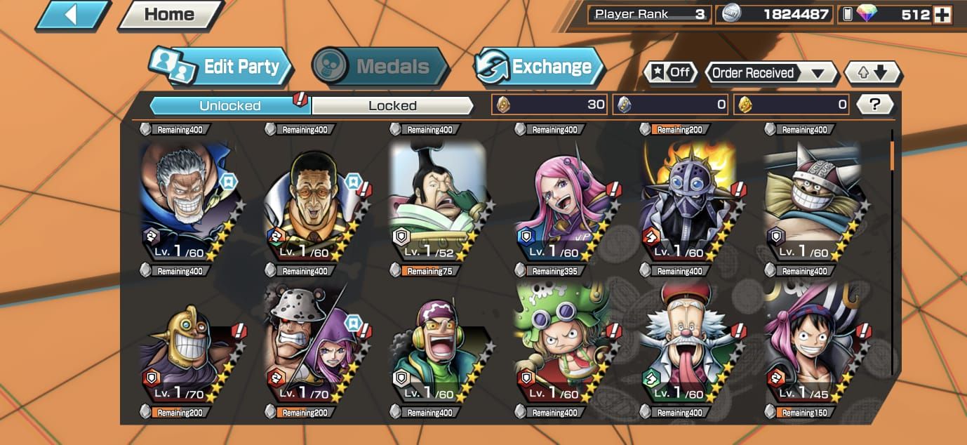 Conta Opbr Global | 5 Ex (ZORO E SANJI, KIZARU , SABO) Rank 3 | Full Acess