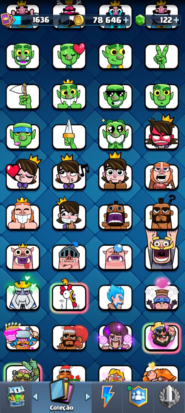 CONTA CLASH ROYALE INSANA! 13 EVOLUÇÕES, CARTAS LVL 16 E 78K DE OURO!