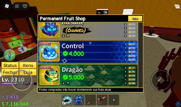 Conta de blox fruits com kitsune permanente
