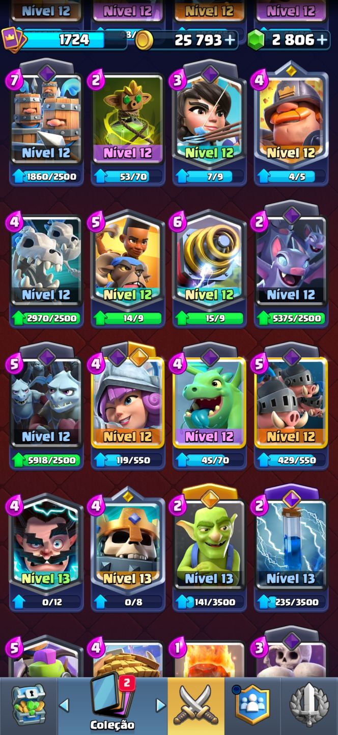 CONTA CLASH ROYALE 9747 TROFÉUS 4 ANOS