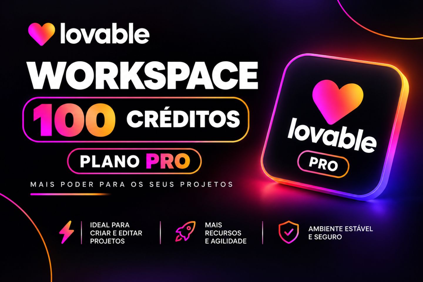 100 CRÉDITOS LOVABLE- WORKSPACE