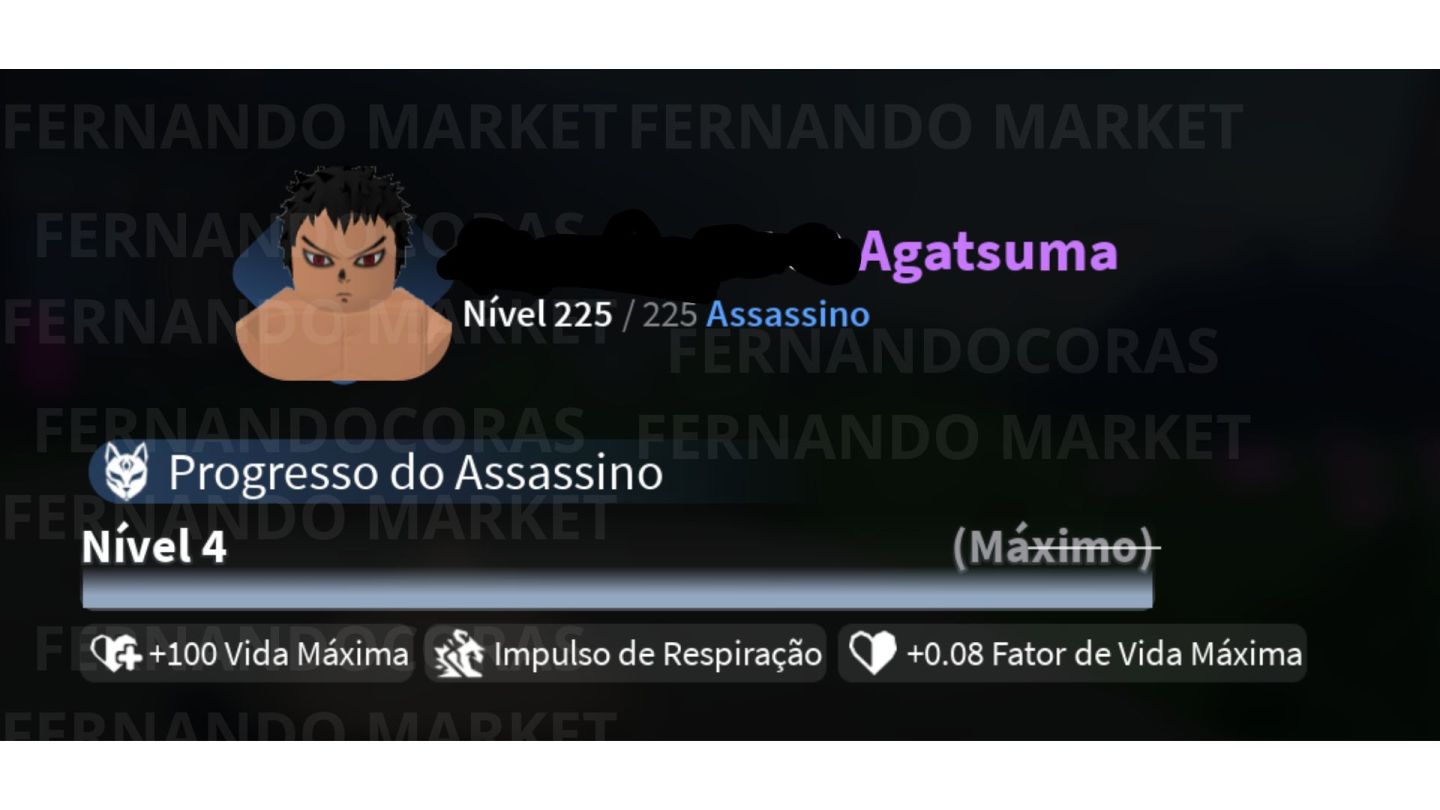 [Slayers 2, Project Slayer 2] Conta Level Max com Clã Mítico Agtsuma+ Nightfall