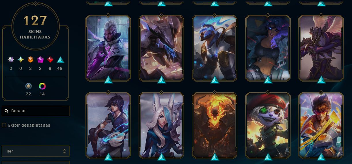 CONTA LEAGUE OF LEGENDS - 86 SKIN - MITICAS/LENDARIAS/EPICAS - FULL ACESSO
