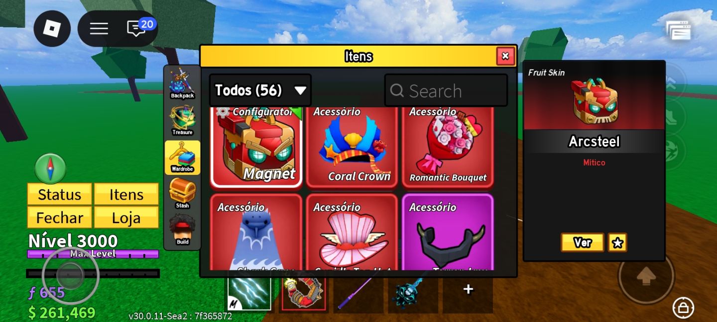 Conta com Magnet Arcsteel e Level 3000