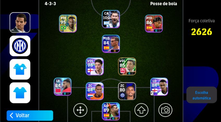 CONTAS EFOOTBALL INICIANTES