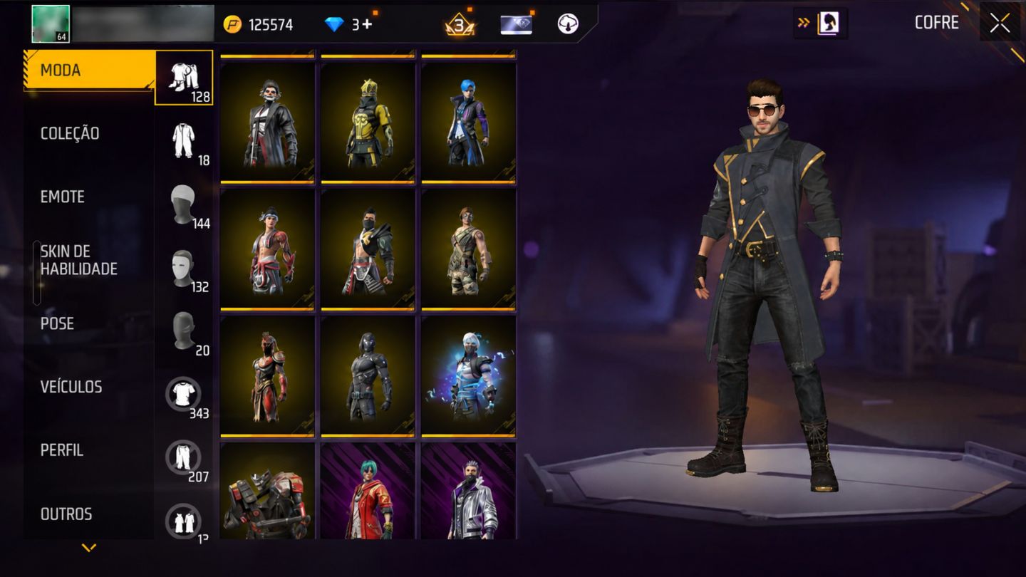 Conta de FF com angelical e skin rara (conta pessoal entt sem problemas de scam)