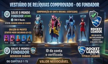 Conta OG 421 Skins l raras | Salve o Mundo Fundador | RL 2016 | Aceito Propostas