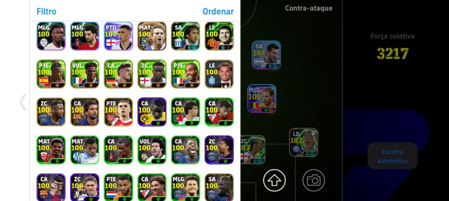 CONTA EFOOTBALL | FORÇA COLETIVA 3217 | CR7 108, HAZARD 108