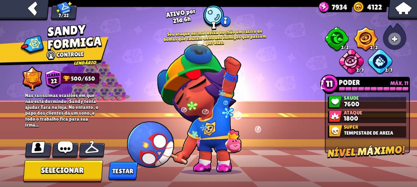 Conta de Brawl Stars com 77 Campeões