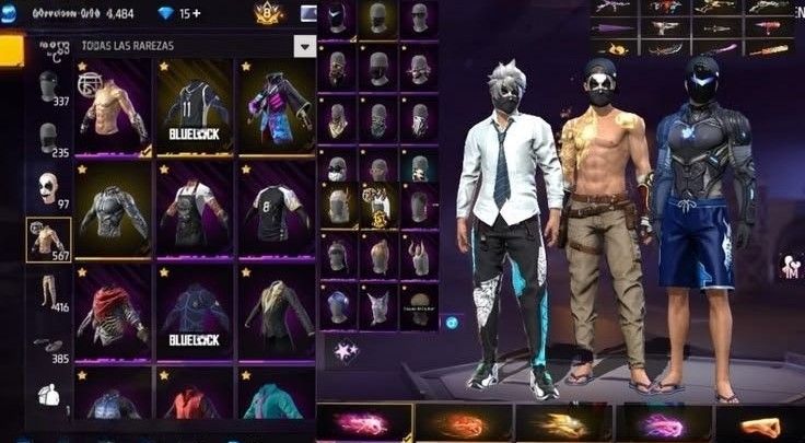CONTA NV 69 - 614K OURO + 507 EMOTES + 12 ARMAS LV7 MAX