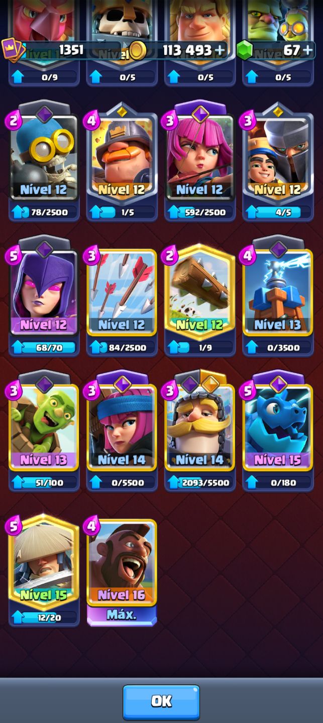 Conta de Clash Royale com pass royale