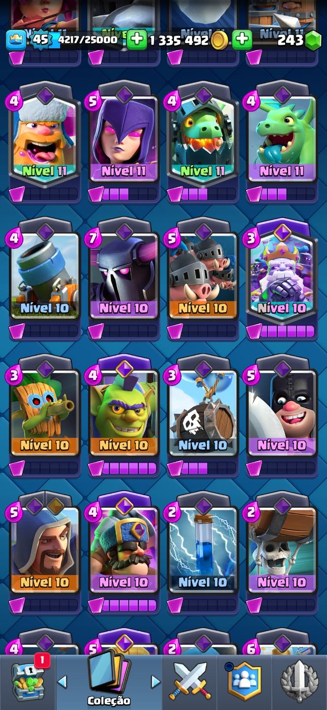 CONTA CLASH ROYALE 10500 TROFÉUS