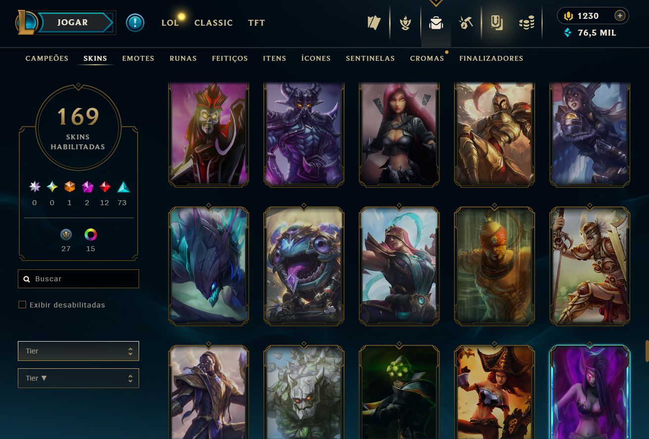 CONTA PRATA II - 169 SKIN - FULL CHAMP + ESPÓLIOS CHEIO! - 100% SEGURA!