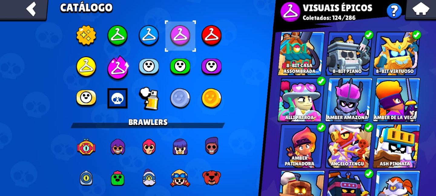 CONTA BRAWL STARS 68K TROFÉUS | 104 BRAWLERS SKINS EXCLUSIVAS | SKINS DE PASSE