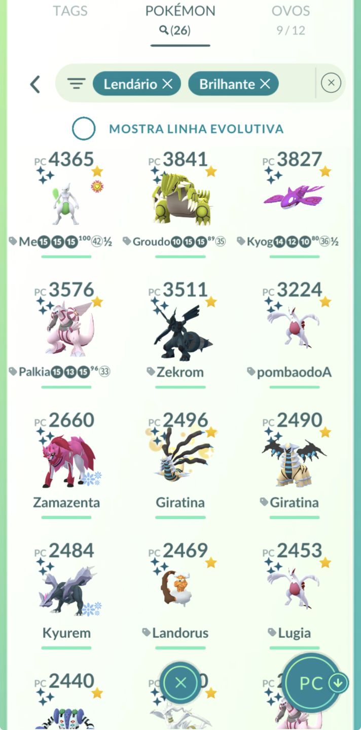 Conta Pokémon go nível 59 com mewtwo shiny 100%