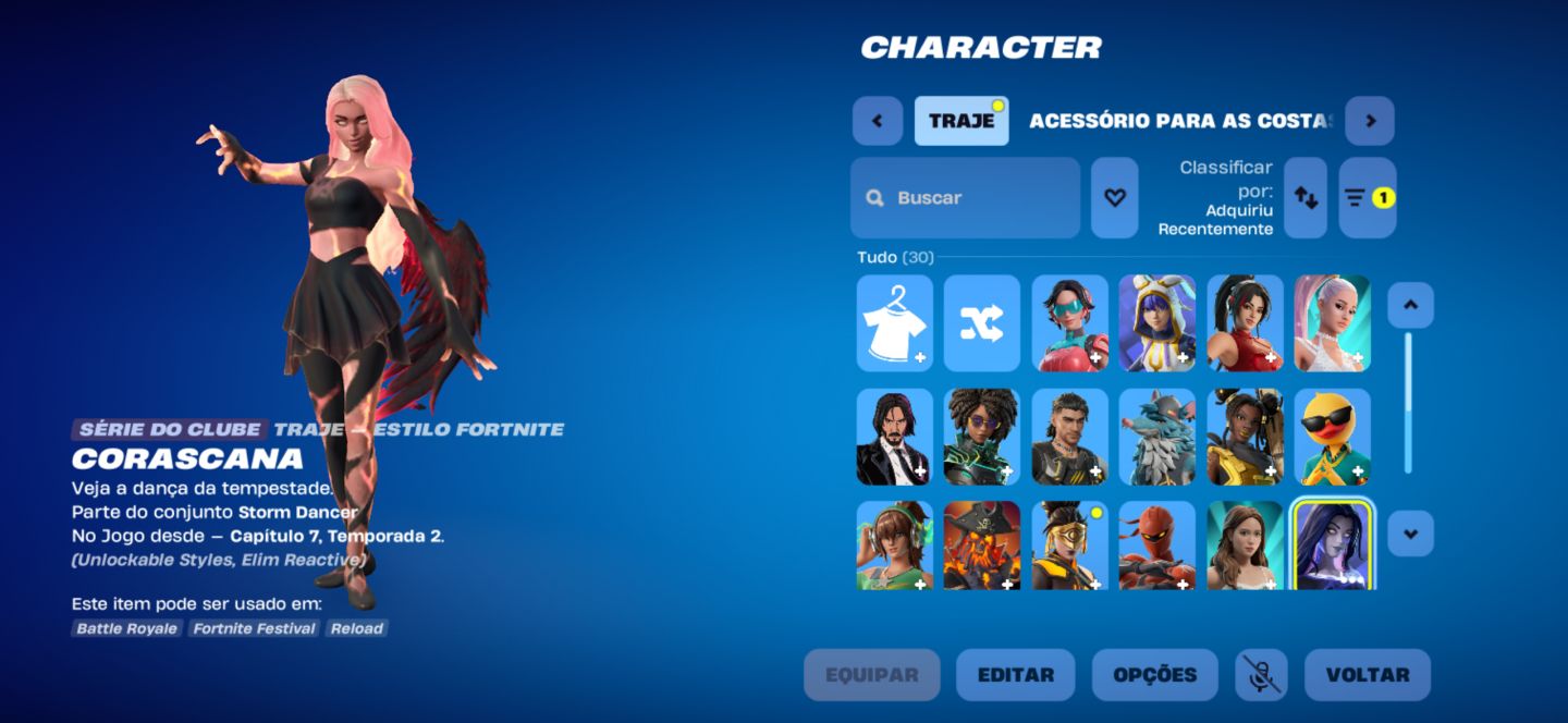 - Conta de Fortnite, 28 skins