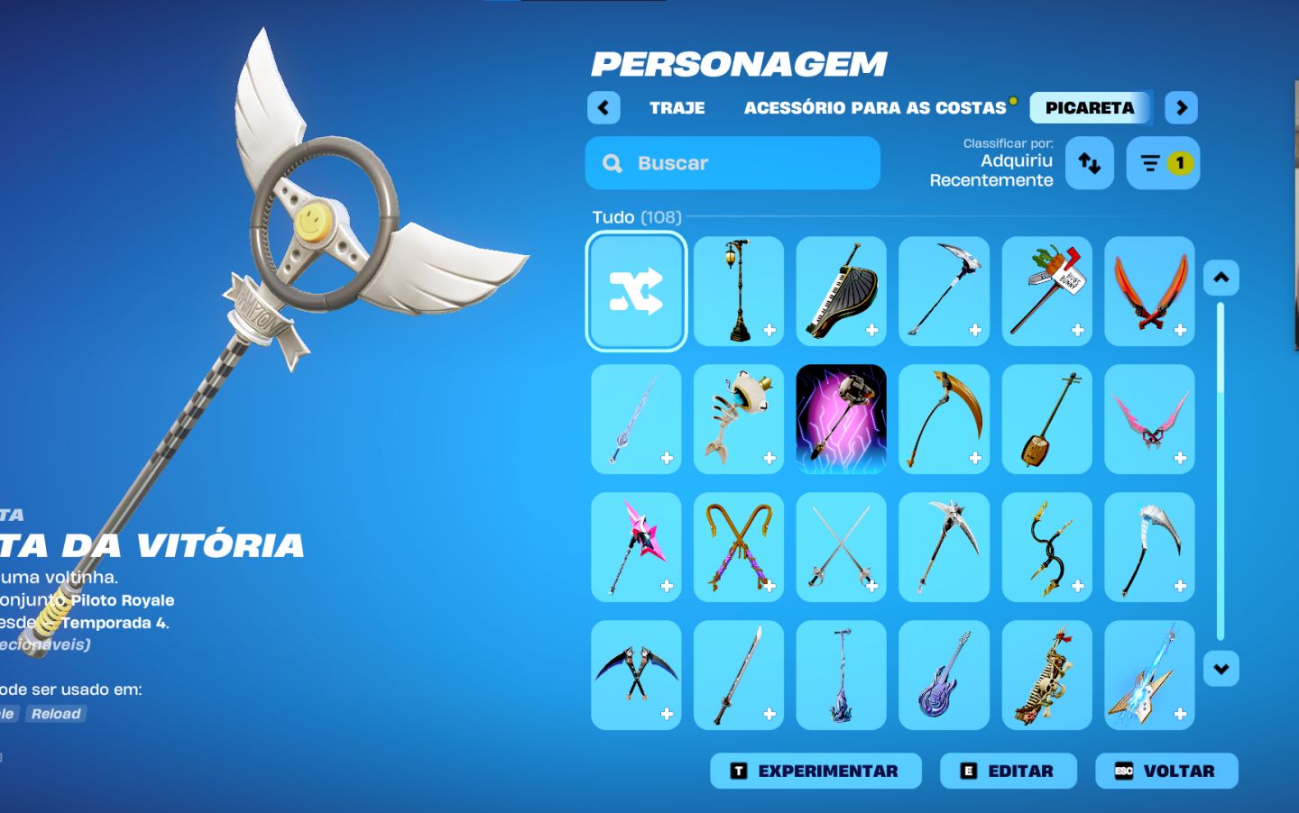 CONTA FORTNITE MEDIANA 950 VBUCKS TRYHARD PREÇO NEGOCIAVEL!