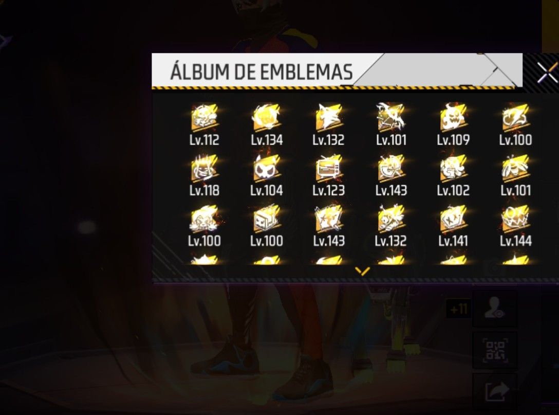 CONTA GEMADA COMPLETA FF | DINO ANJO + SOMBRA ROXA + SOMBRA MARINHA + 2 PUNHOS