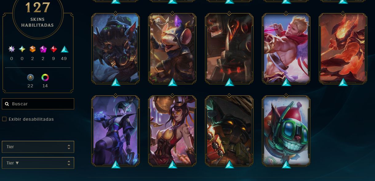 CONTA LEAGUE OF LEGENDS - 86 SKIN - MITICAS/LENDARIAS/EPICAS - FULL ACESSO
