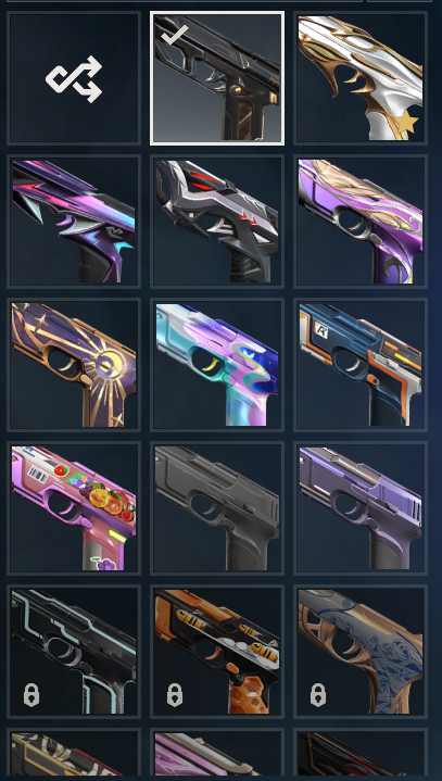 CONTA FULL SKINS - INVENTÁRIO VERMELHO/BRANCO/AZUL/ROXO - DIMA 3