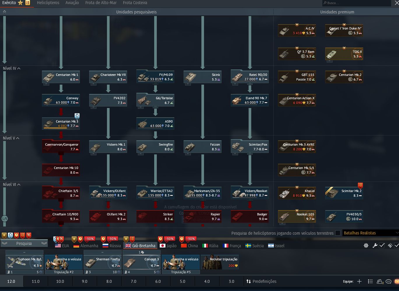 CONTA DE WAR THUNDER LEVEL 100