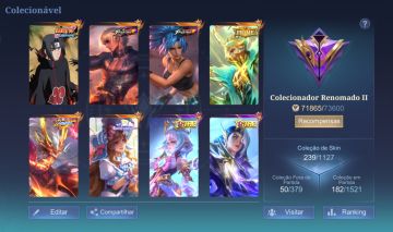 Conta Mobile Legends Alto Investimento passe e star ativos Skins Premium