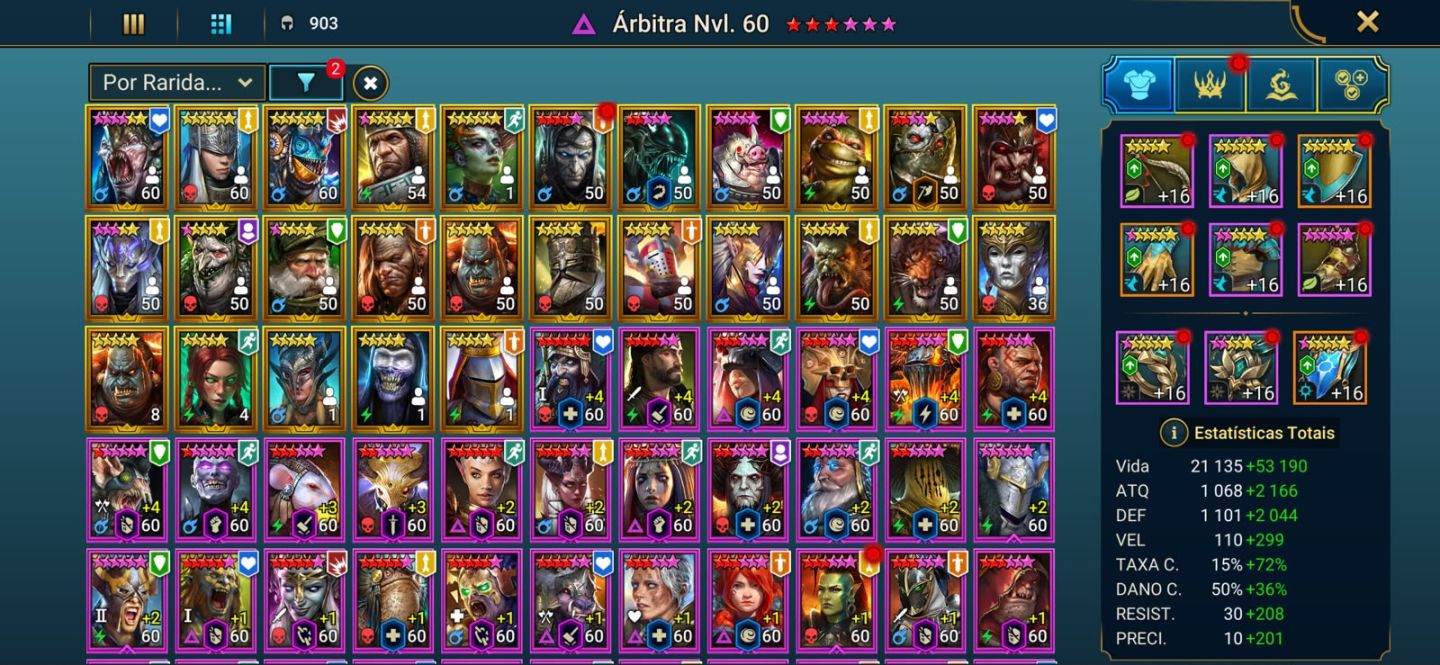 Conta Raid Shadow Legends Nv.100 endgame