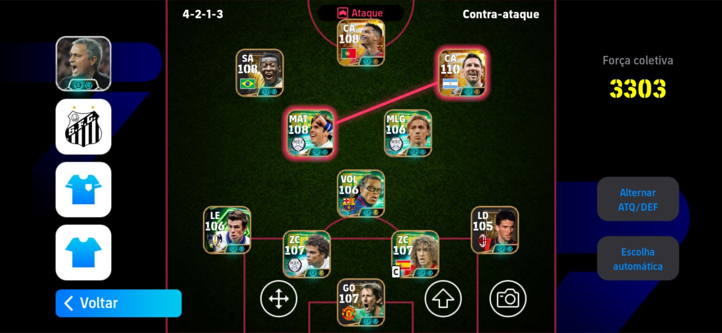 CONTA eFOOTBALL | FORÇA 3300 | MESSI 110 | CRAQUES 108+ | ELENCO TOP