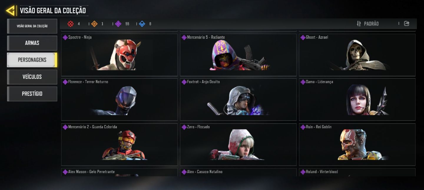 CONTA HIGH-END COD MOBILE | 6 MÍTICAS + 4 PERSONAGENS MÍTICOS | 3 PRESTÍGIO