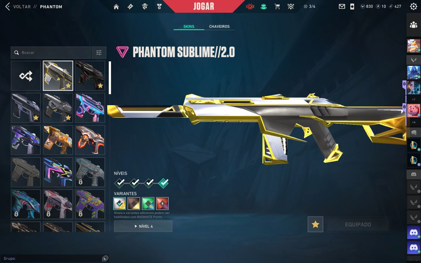 Conta valorant com 3400 reais gastos!!!