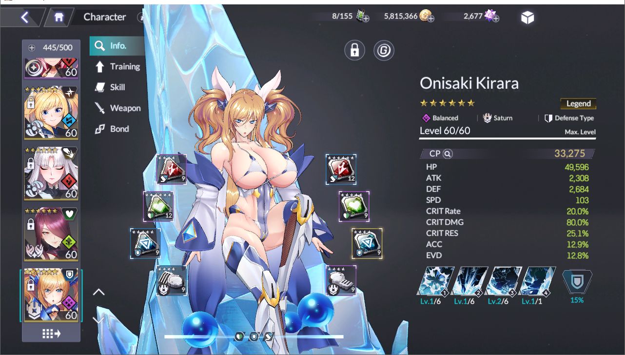 Taimanin Squad, com Azusa, Kirara, Aki, Ayame, Kurenai, Mirabell, Rakshasa, etc