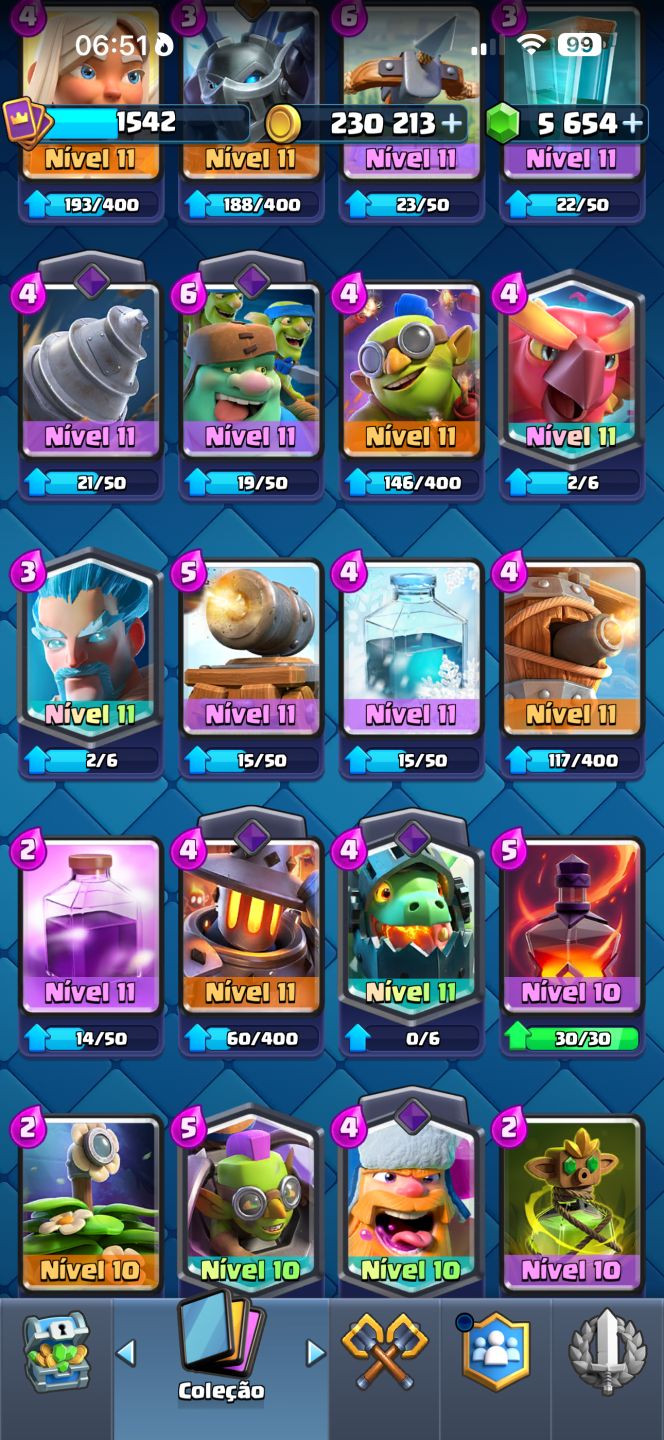 CONTA CLASH ROYALE 10.874 TROFÉUS | LVL 15 | VÁRIAS EVOLUÇÕES