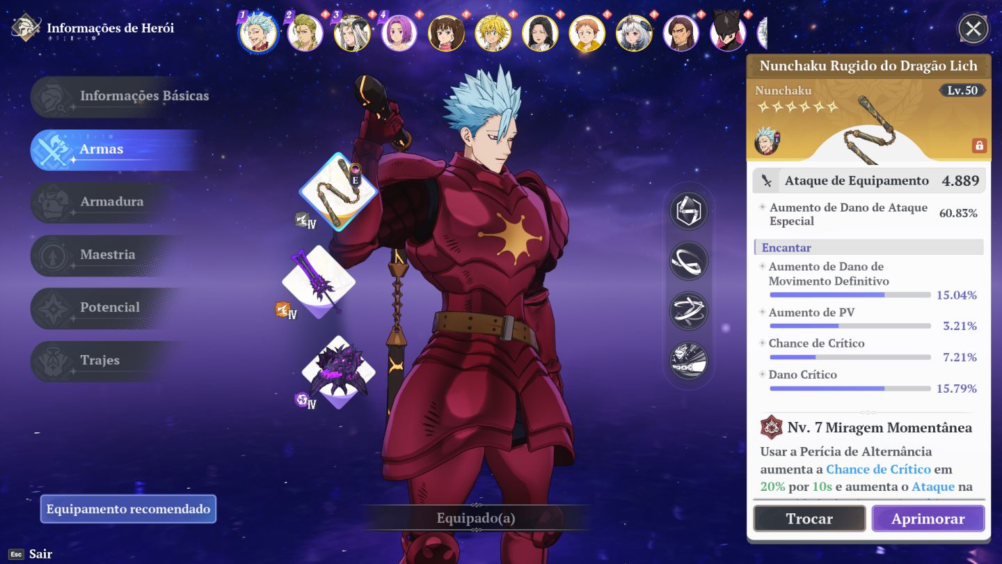 Conta Reroll Nanatsu Origin c/ Ban P10