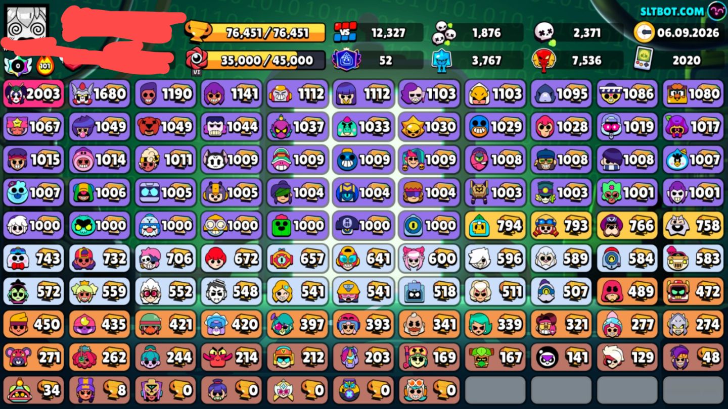 CONTA BRAWL STARS END-GAME - PRONTA PARA O COMPETITIVO (76K TROFÉUS)