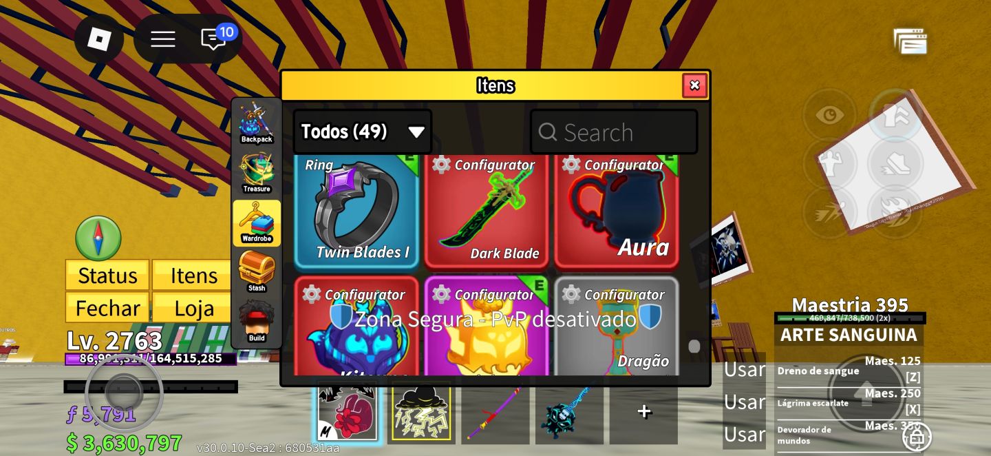 Conta blox fruits com KITSUNE e DRAGON Perm mais