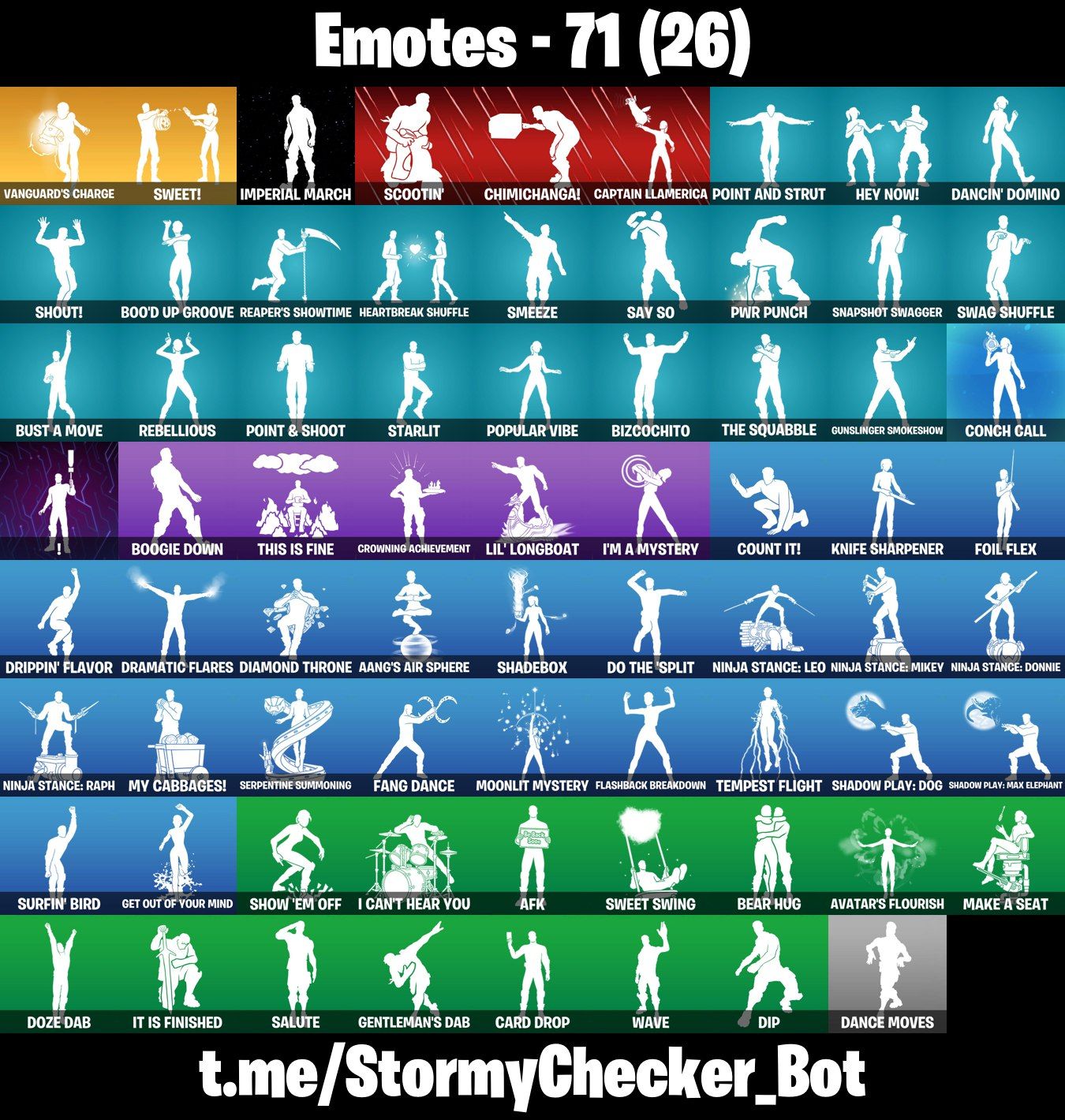 73 SKINS - BLAZE - ICON SKINS - CAPER - TRYHARD - ICON EMOTES