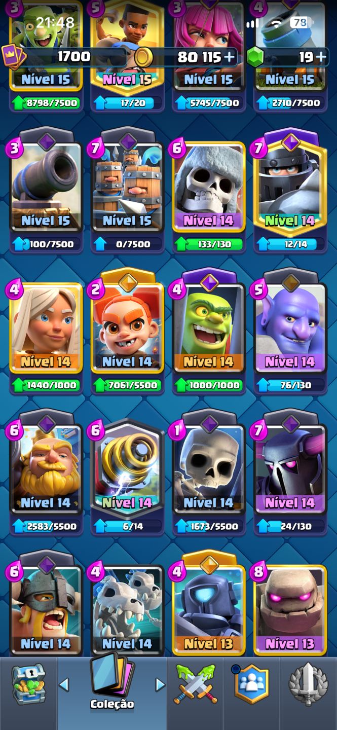 Conta de Clash Royale - 9 anos