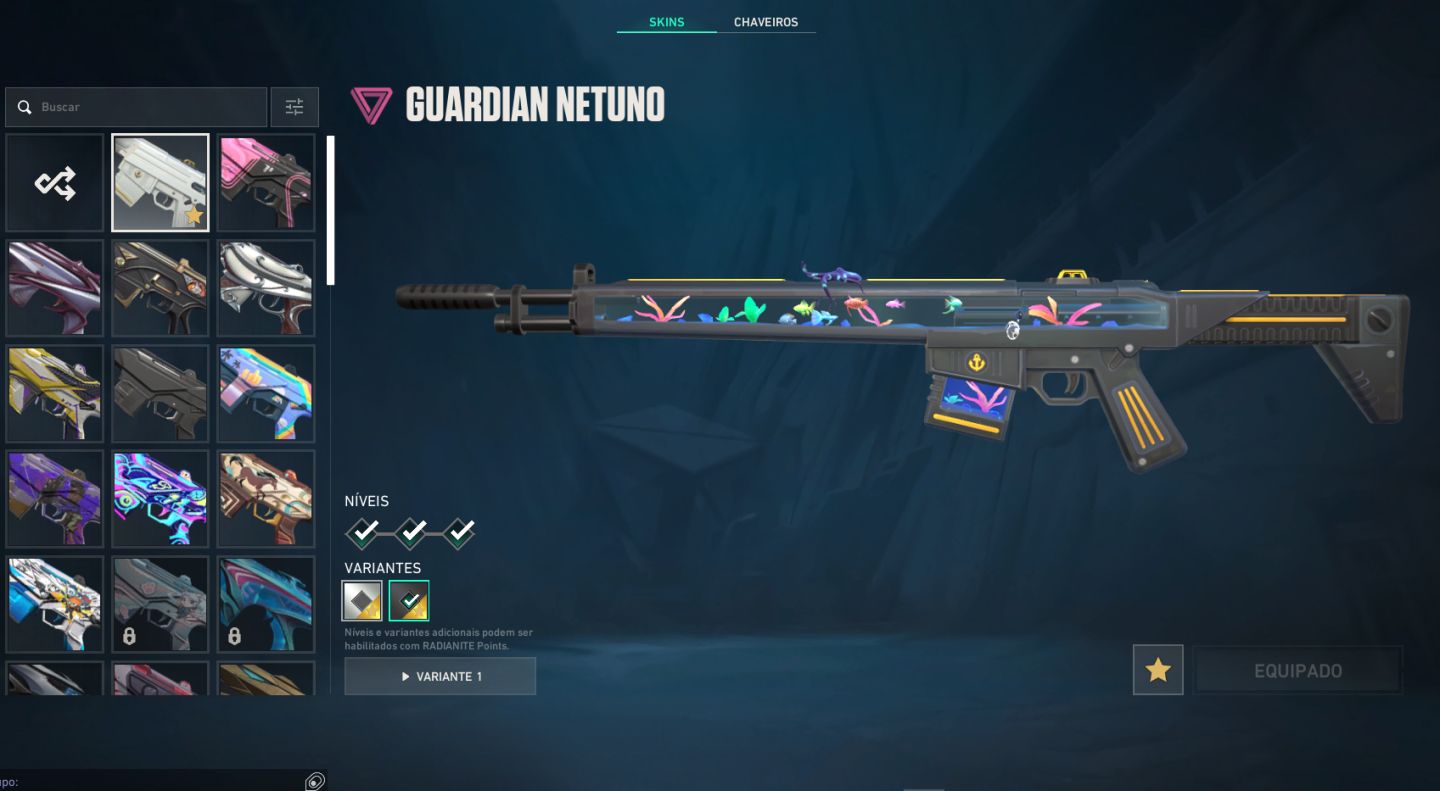 Conta com skins rarissimas que não voltam mais e pacote champions 2024 completo