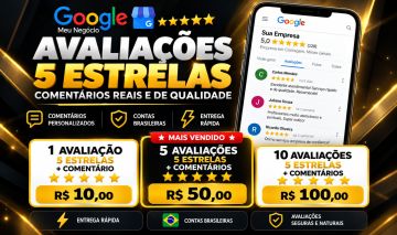Avaliações Google Meu Negócio 5 Estrelas
