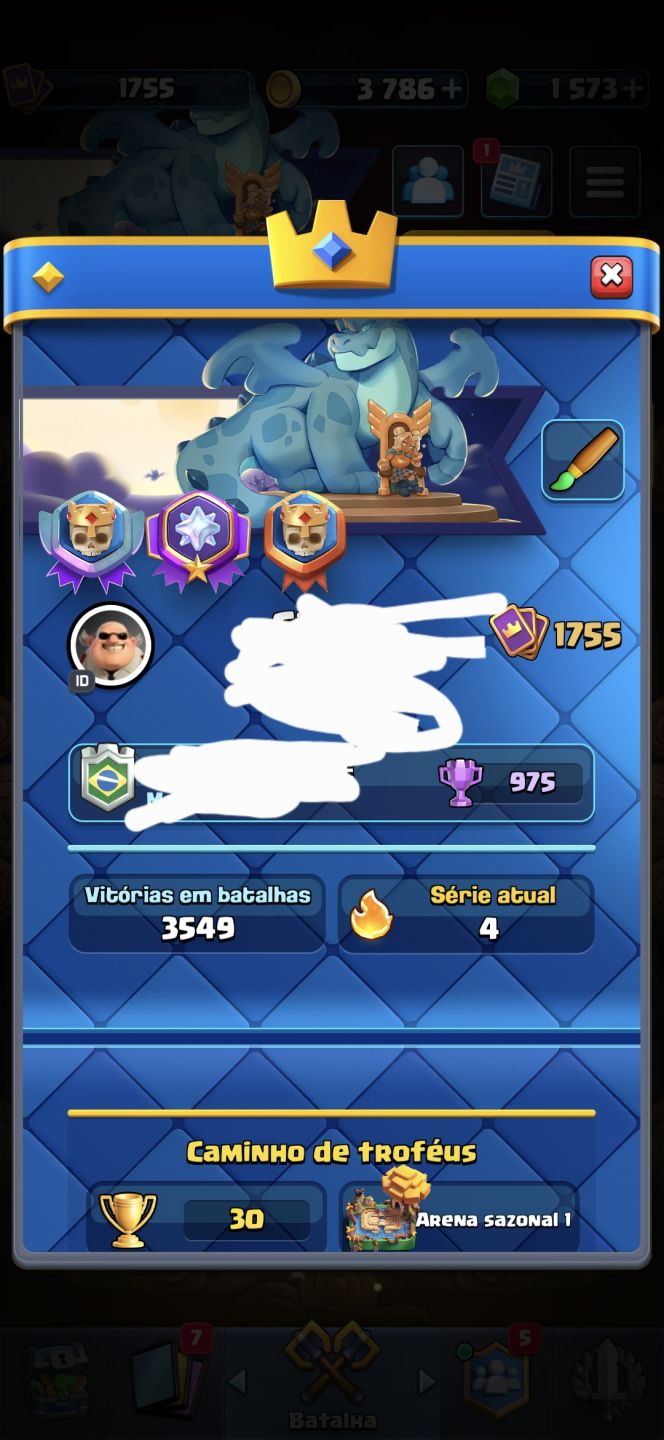 CONTA CLASH ROYALE 14K TROFÉUS PROMOÇÃO !