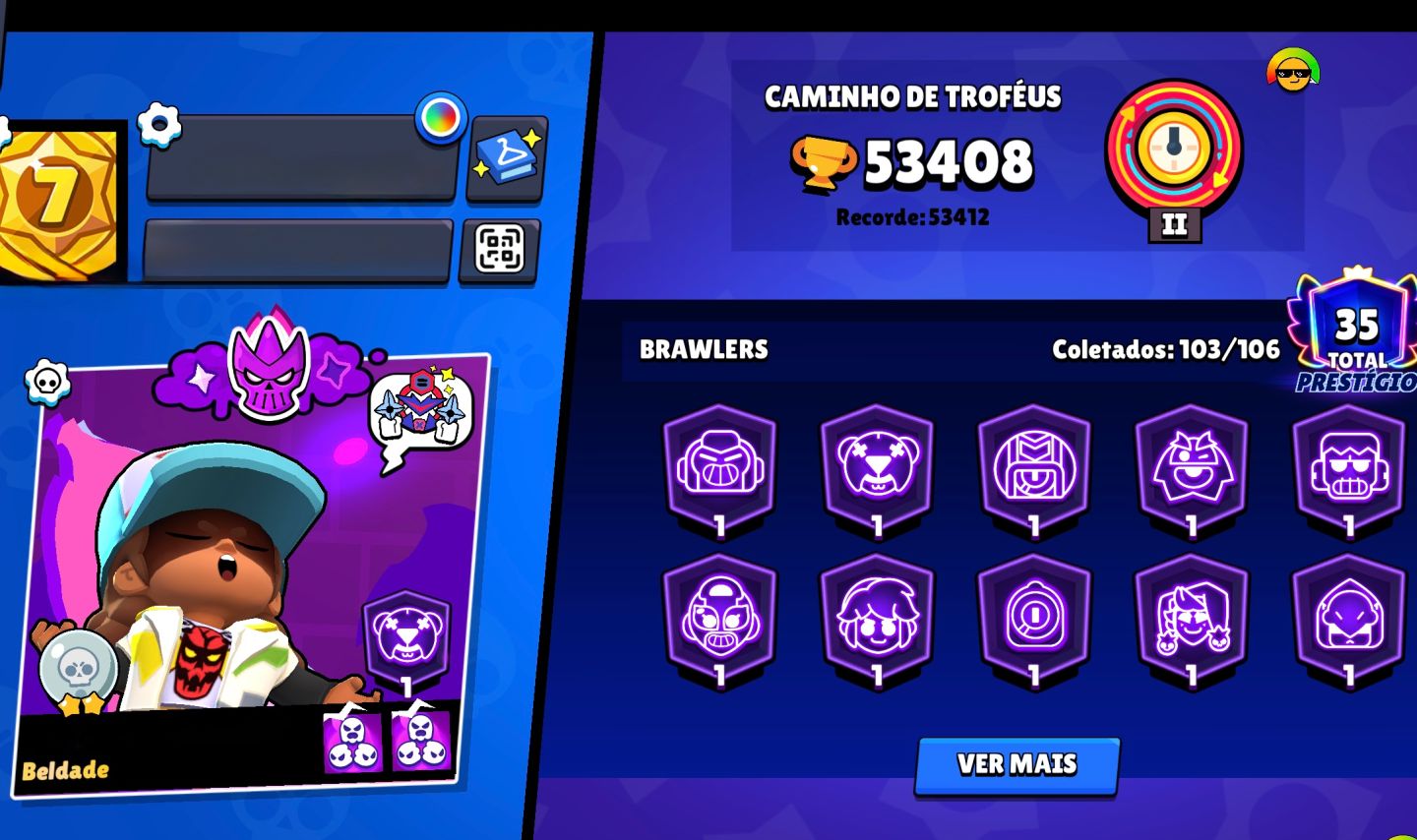 CONTA MUITO APELONA ! 53K DE TROFÉU + 46 NÍVEL MAX COM HIPER