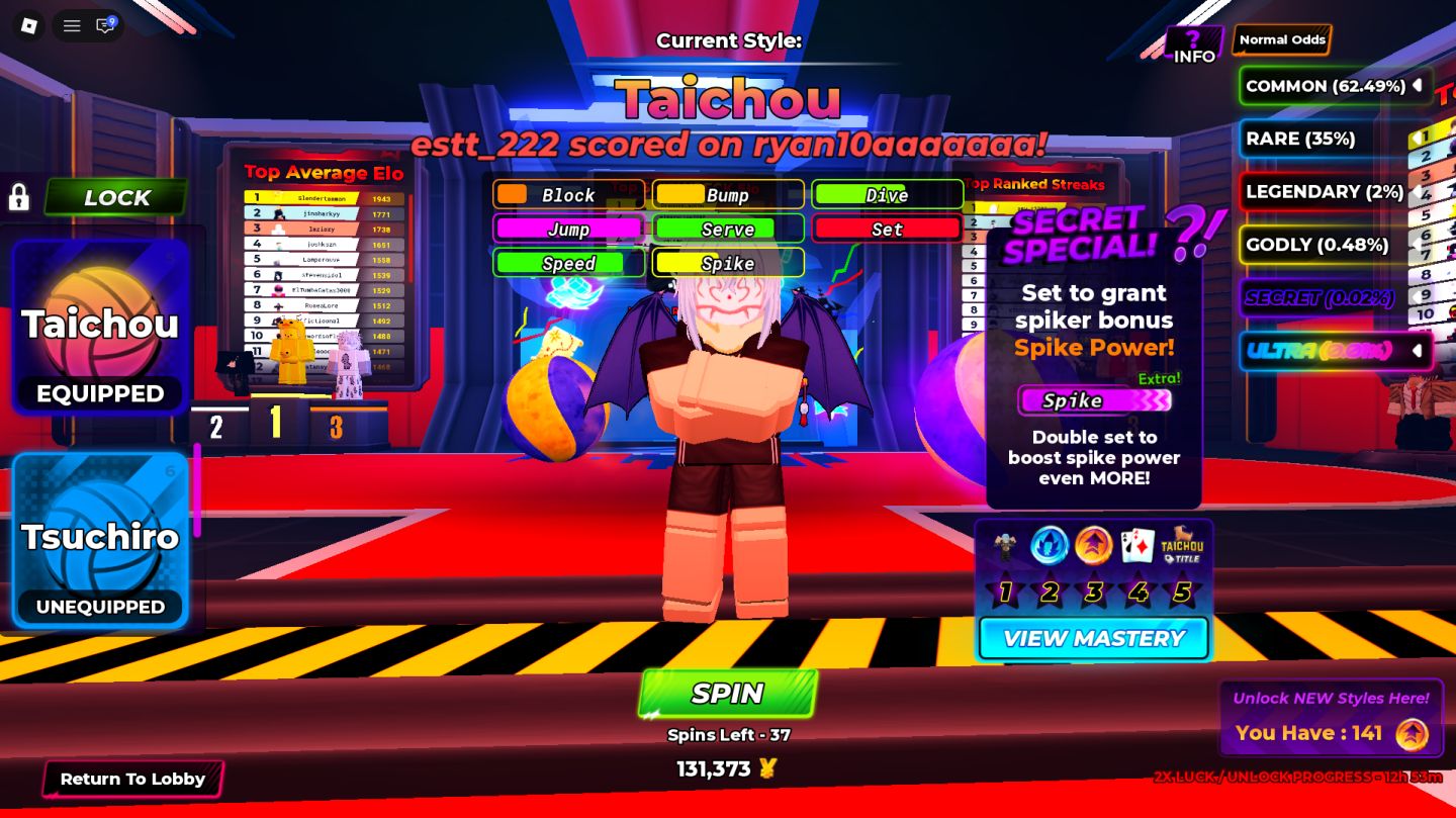 Conta Volleyball Legends com 6 Slot De Personagem
