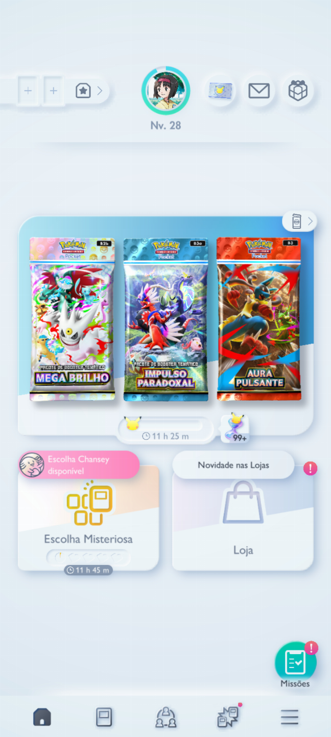 Conta Pokémon TCG - NV 28 com 2 Gyarados Shiny, 1 Gengar Shiny e muito mais !!!