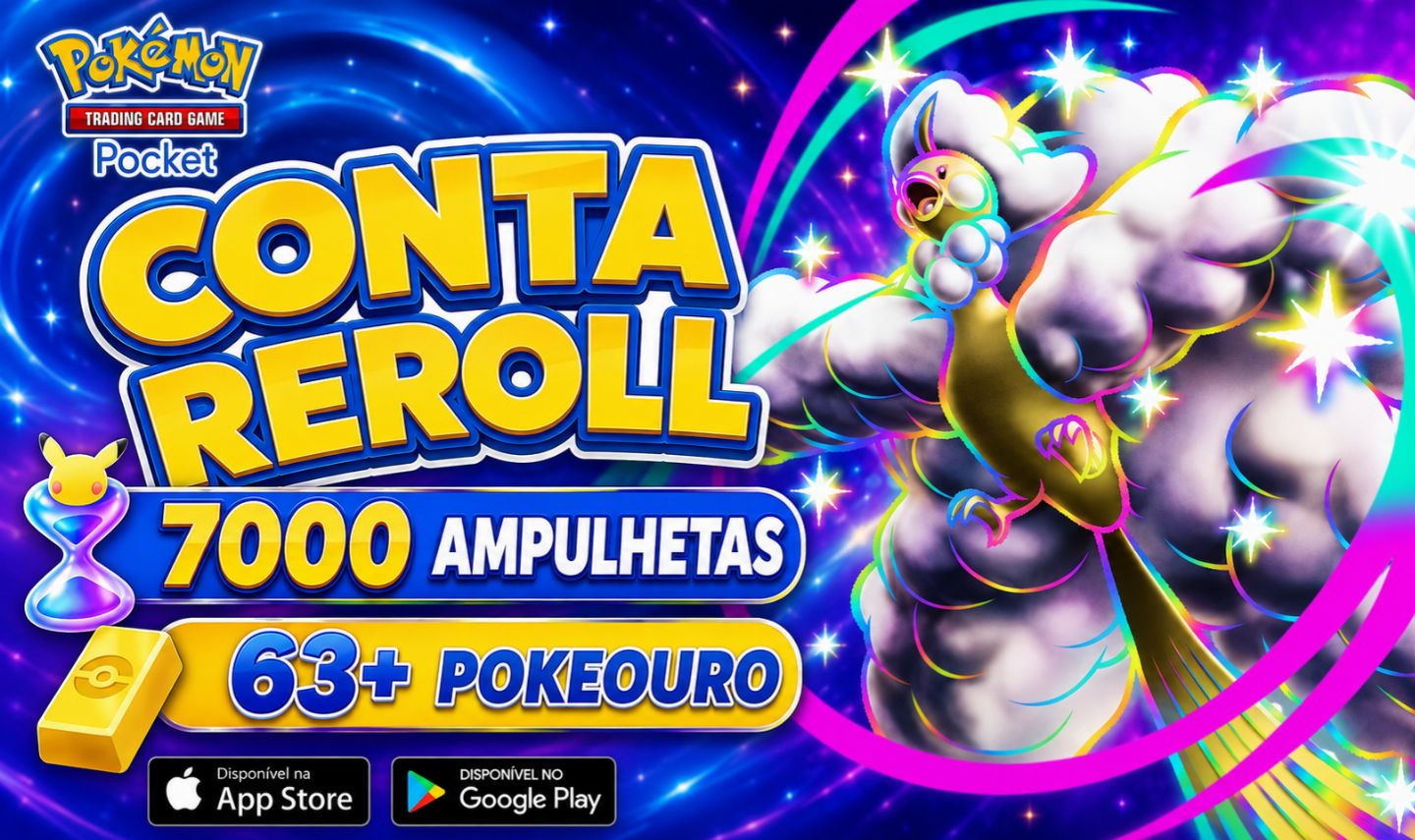 Contas Reroll Pokémon TCG Pocket +7000 Ampulhetas