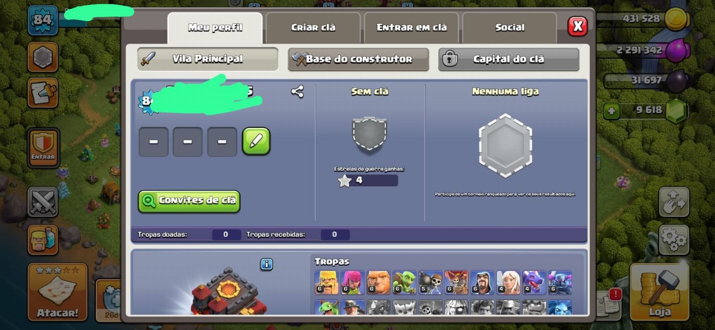 Conta de Clash of Clans CV10 bem upado! (Tempo limitado)