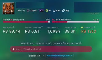 Conta Steam - 17 Jogos | Nível 4 | Sem VAC | +1.000h de jogo