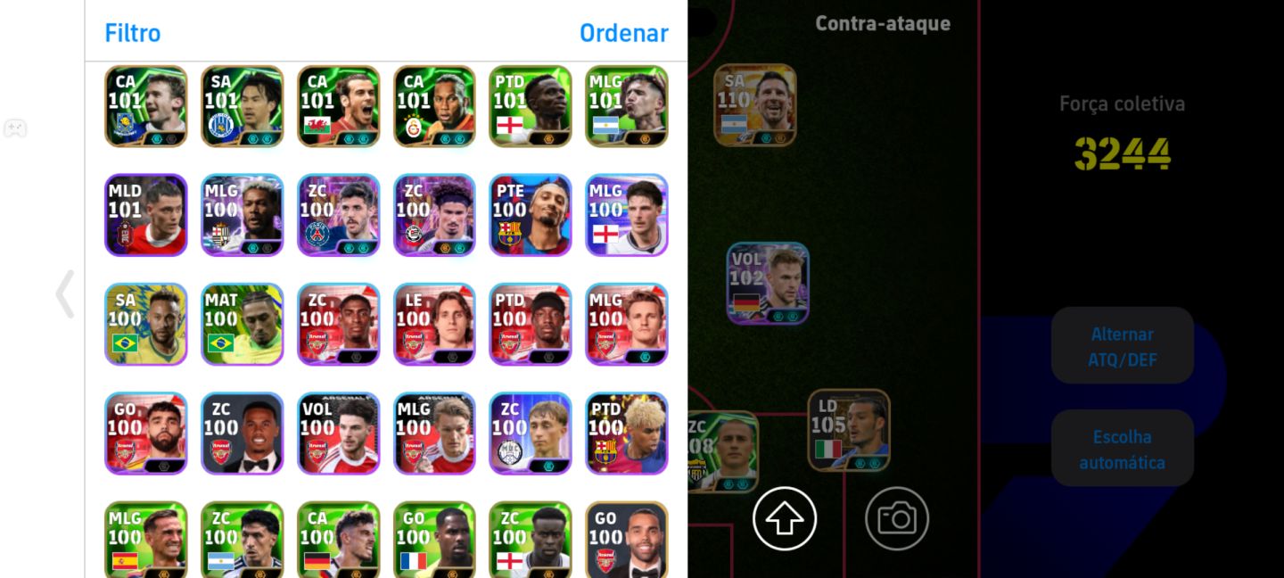 Conta efootball 3244, melhor do momento.